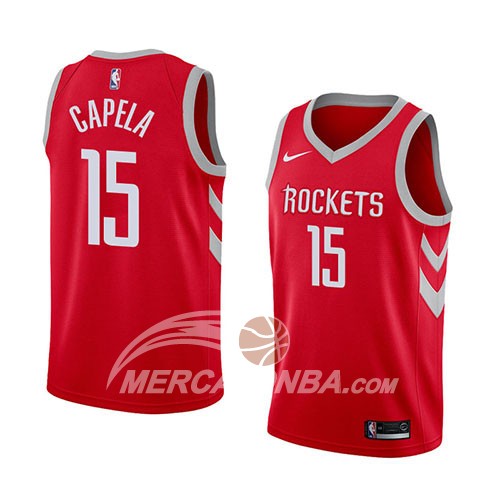 Maglia NBA Houston Rockets Clint Capela Icon 2018 Rosso